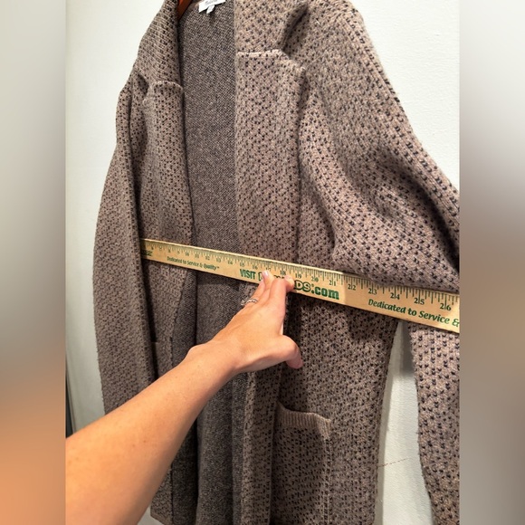 Madewell Brown patterned coat cardigan wool blend warm winter fall cabin core - Picture 11 of 16